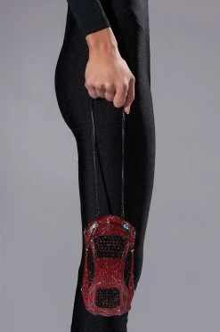 BLING RACE CAR RHINESTONE CLUTCH