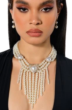 AKIRA onlinestore -AKIRA onlinestore top notch b layered pearl necklace multi 1 1